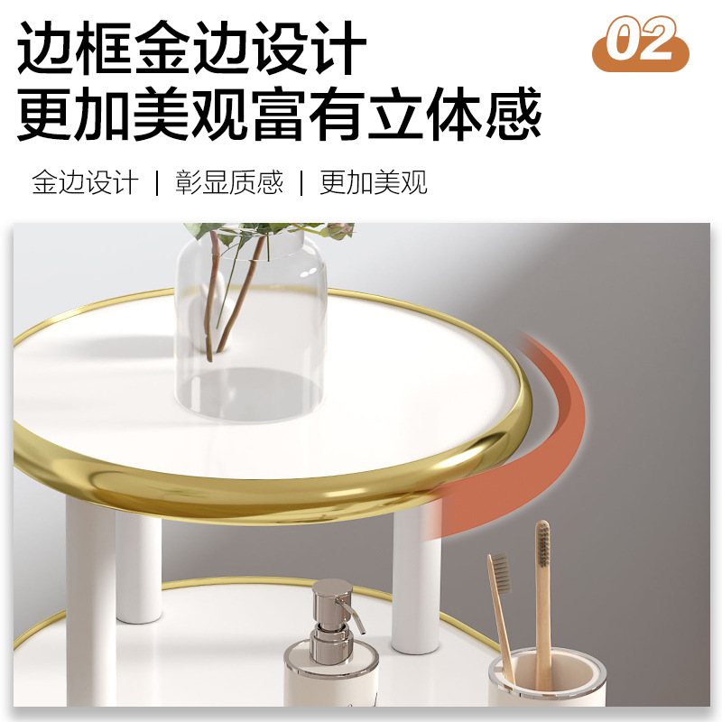 金边茶几家用沙发边几茶桌台面客厅置物架方大理石几边柜小桌子