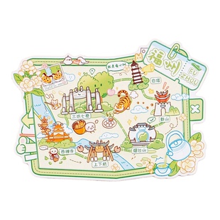 福州旅游攻略金属冰箱贴三坊七巷烟台山爱心树白塔鼓楼西禅寺