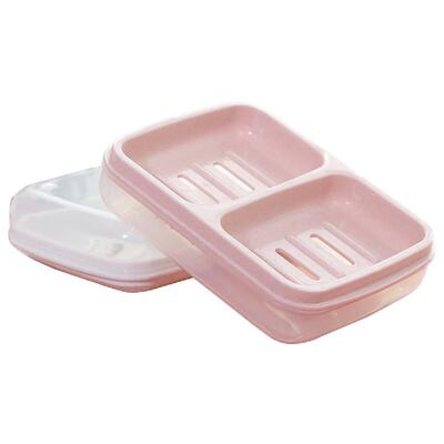 【热销爆款】茶花双格一体皂盒