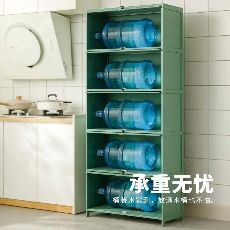 17厨房储物柜落地多层置物架柜式碗柜收纳用品子锅家用多功能架橱
