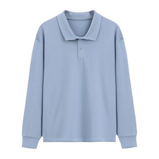 啄木鸟100纯棉长袖POLO衫男士长袖T恤春季全棉打底衫爸爸春装上衣