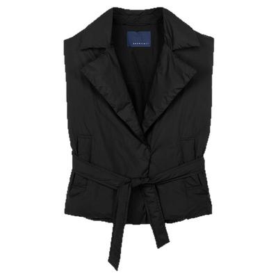 古木夕羊2024冬季气质纯色短款无袖翻领90鸭绒羽绒马甲女