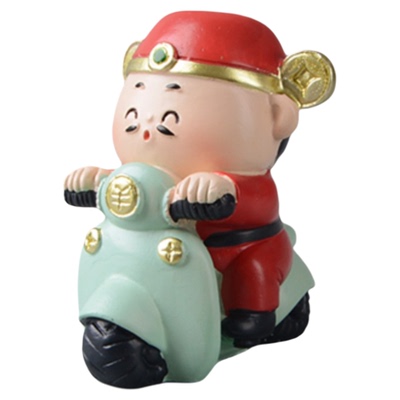 财神爷驾到可爱桌面摆件