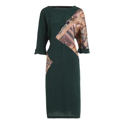 乔万尼商场同款新款真丝连衣裙高级感高端桑蚕丝复古拼接EI2E741