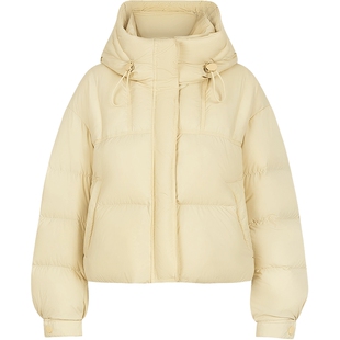 秋水伊人百搭泡芙羽绒服女2025年冬季新款短款时尚通勤风连帽外套