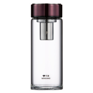 万象玻璃杯单层家用女带滤网个性潮流清新花茶杯加厚防烫便携水杯