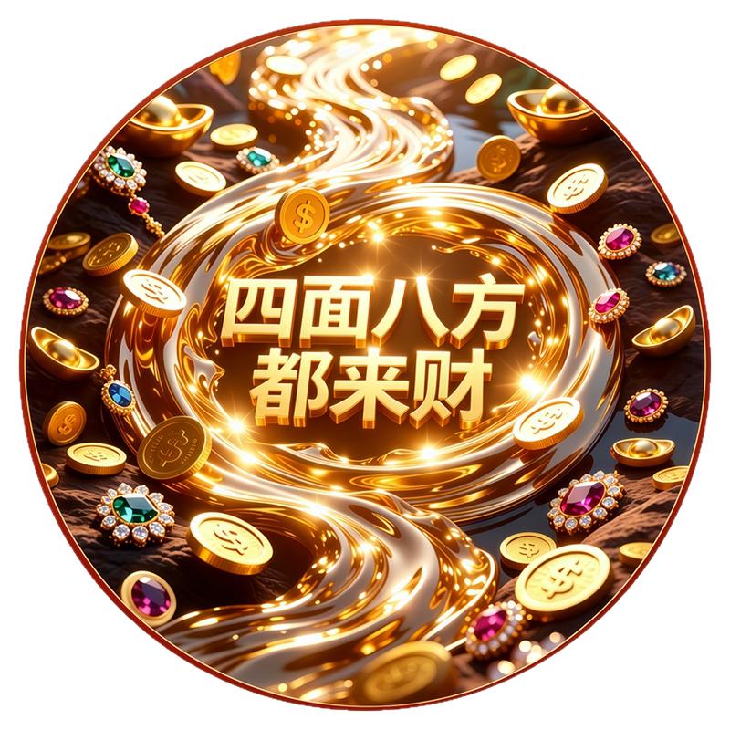 八方聚财钱币圆墙贴画好撕无残胶乔迁居家纳福装饰遮瑕可移除贴纸