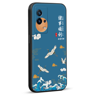 秋昊适用于vivoiqoo8pro时尚新款手机壳v2141a软硅胶复古保护套vovo维沃iqoo8pro国风潮流妈妈用iqoo8p耐磨防