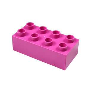 果十兼容le高2X4厚砖8孔基础大颗粒零散装拼插益智积木玩具配件包