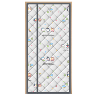 冬季保暖棉门帘加厚家用保温免打孔防寒磁吸入户门挡风防冻隔断帘