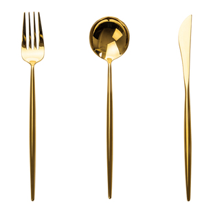 304不锈钢家用欧式西餐餐具套装 刀叉勺三件套全套  主餐叉牛排刀