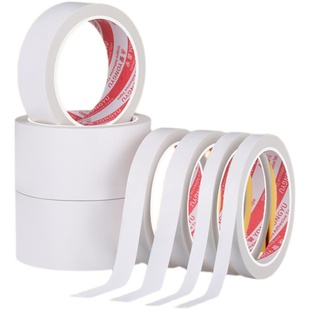 手工双面胶高粘性薄款胶带强力棉纸半透明不留痕胶布固定墙面贴学生用儿童文具办公用品超薄diy贴纸粘性热熔