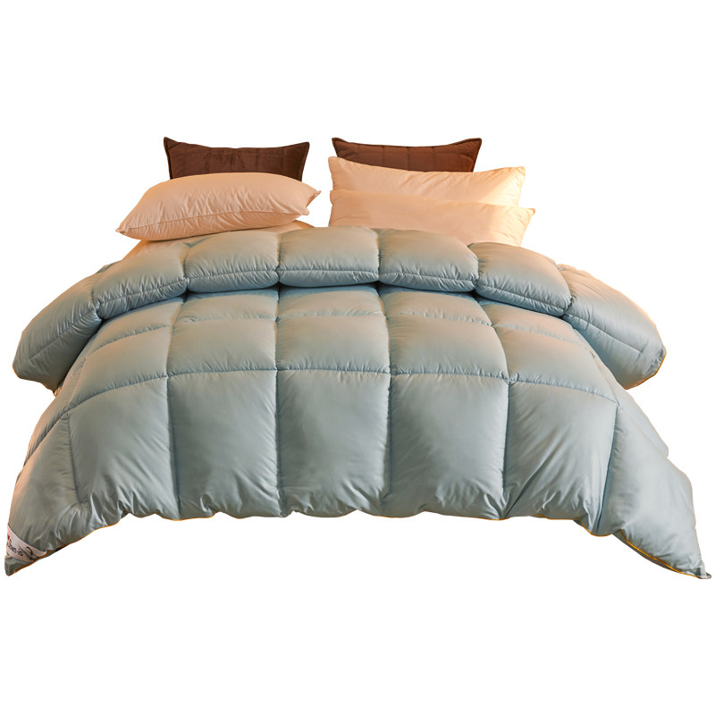 高端羽绒丝被95白鹅绒丝被加厚保暖被子冬被冬季被芯羽毛被春秋被