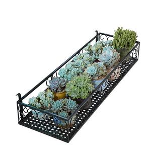 窗台置物架窗沿挂式花架阳台花架子室内多肉花盆架铁艺栏杆挂架