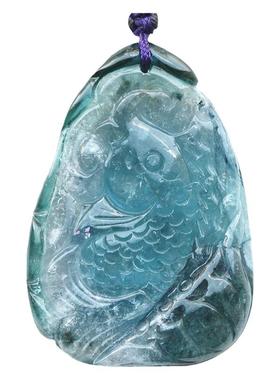 苏幕水晶巴西老料手工精雕碧玺