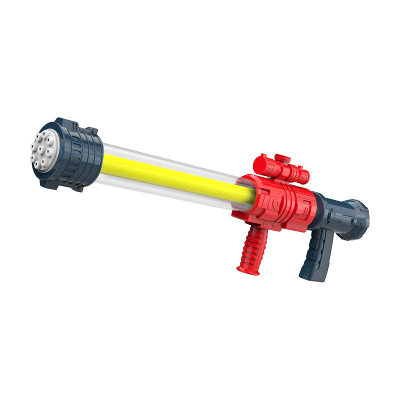 新款九孔加特林抽拉式水炮玩具