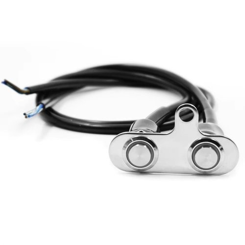 2摩托车配件改装开关不锈钢支架电源开关射灯大灯LED标记开关金属