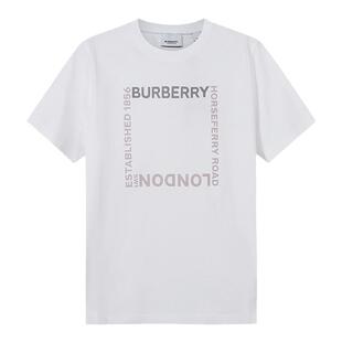 BURBERRY 博柏利女士圆领方形印花短袖T恤 80560481