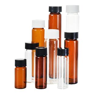 荣码玻璃样品瓶透明棕色螺口试剂瓶西林瓶3 5 10 20 30 50ml液体粉末分装瓶四氟垫盖化学实验室小瓶子进样瓶