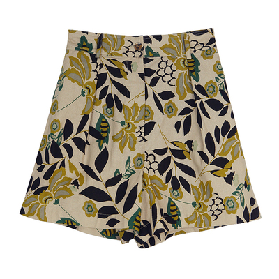 高腰韩国法式复古复古花色裤子