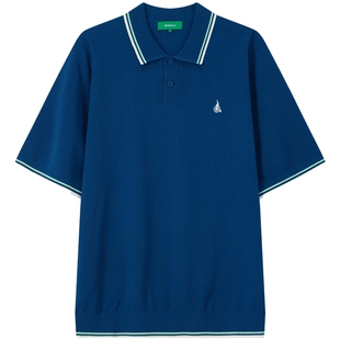 【GREEN.B系列】BEANPOLE滨波 男士青春活力风美拉蓝风短织POLO衫