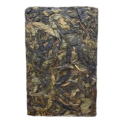 2019年【布朗山】古树黄金叶普洱生茶砖陈年老黄片砖（带品鉴装）
