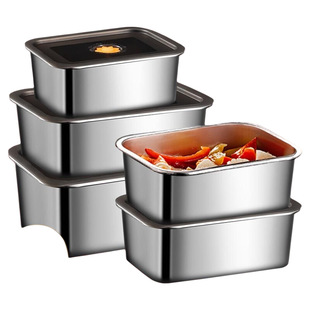 德国不锈钢饭盒316食品级带盖保鲜盒上班族便当盒密封餐盒冷冻