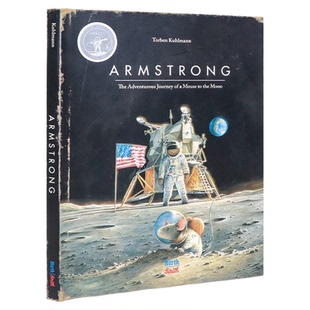 英文原版绘本 成为阿姆斯特朗 传奇小鼠冒险系列 Armstrong The Adventurous Journey of a Mouse to the Moon精装 登月传奇