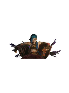 tlp镂空车贴jinx爆爆金克斯黑夜