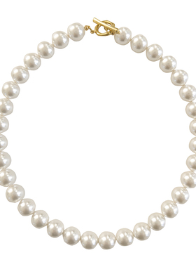 HOPIN珍珠项链经典简约女饰品