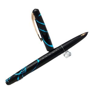 正品永生812老钢笔铝杆彩色条纹顺滑箭标圆笔舌90年代老库存练字