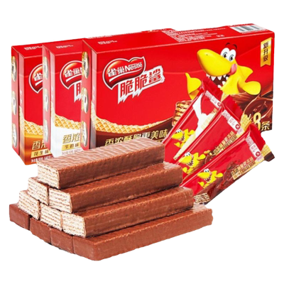 雀巢脆脆鲨巧克力威化饼干