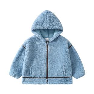 植木童装 儿童外套2025秋冬新款中大童仿羊羔毛外套男童女童外套