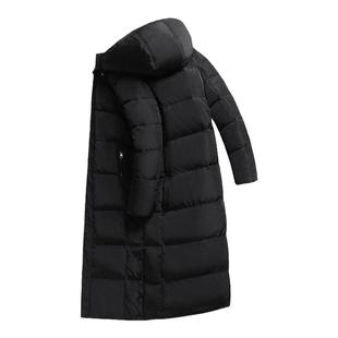中戏羽绒服黑色长款男女情侣加厚90冬季新款艺考北同款势超长过膝