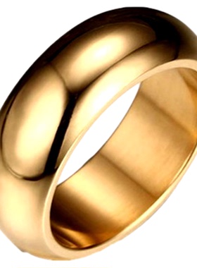 钛钢冷淡风高保色戒指防过敏