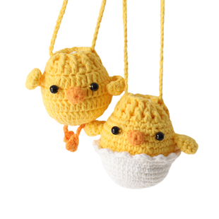 knits乐编小黄鸡护蛋袋兜立夏端午毛线成品diy手工钩编针织材料包
