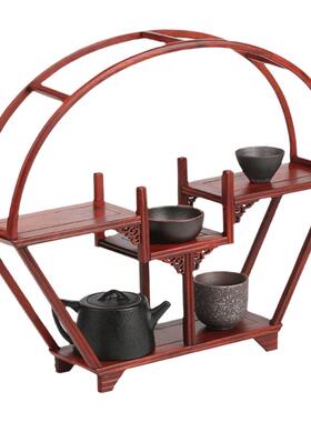 创意玄关古董实木隔断桌面摆件