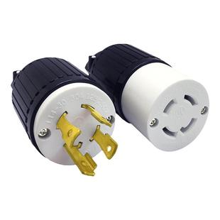 美标引挂式L14-30P工业接线插座30A125/250V大功率公母插头空调