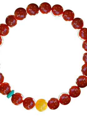 南红玛瑙手串天然红色玉石手链