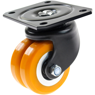 ESUN/屹上静音脚轮2寸3寸弹簧减震agv万向轮机器人重型聚氨酯轮子