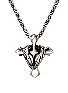 十字吊坠925纯银男女复古欧美