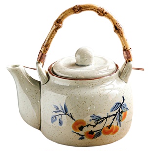 中式凉水壶2025新款家用水壶单壶陶瓷茶壶大容量复古冷水壶釉下彩
