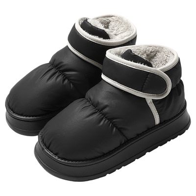 高帮防水棉拖鞋男士冬季加绒保暖