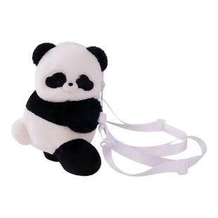 小羊古力可爱大熊猫毛绒玩偶趴趴斜挎包包双肩背包女生日礼物儿童