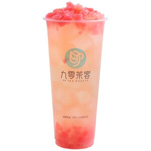 九零茶客蜜桃果酱蜜桃四季春水蜜桃果酱桃桃奶昔水果茶专用桃果酱