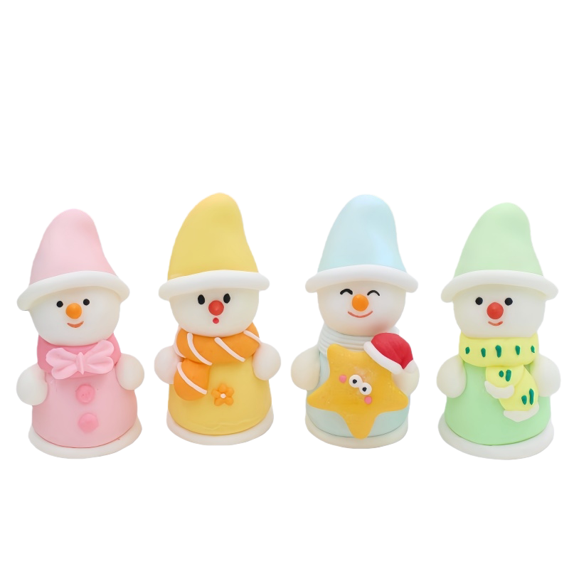 购爱珍品 圣诞糖公仔可食用雪人可爱雪娃糖人 圣诞节蛋糕装饰摆件