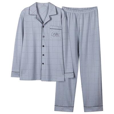 【浪莎】官方正品纯棉长袖睡衣男