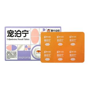 宠泊宁头孢泊肟酯片宠物狗狗猫咪呼吸道感染泌尿皮肤外伤感染消炎