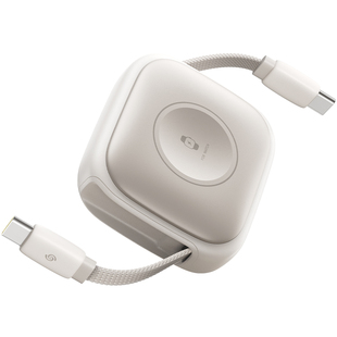 倍思二合一随意拉充电器线适用苹果17手表iwatch无线充Type-C数据线100W一拖二多功能45W快充S11/Ultra3