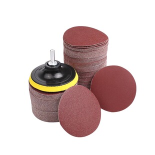 4寸植绒砂纸片粘盘角磨机磨光吸盘自粘式磨片打磨抛光圆形沙纸片